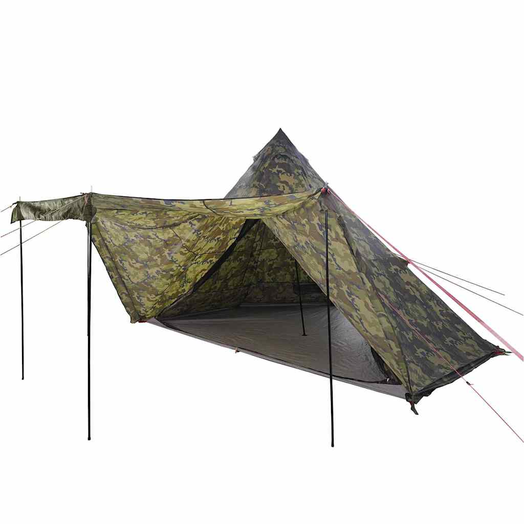 Familietelt Tipi For 6 Personer Kamuflasje Vanntett