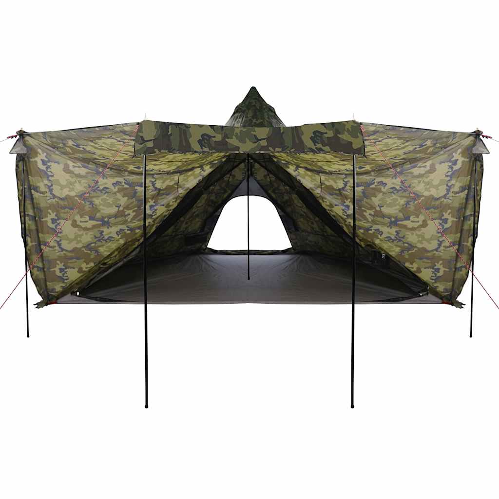 Familietelt Tipi For 6 Personer Kamuflasje Vanntett