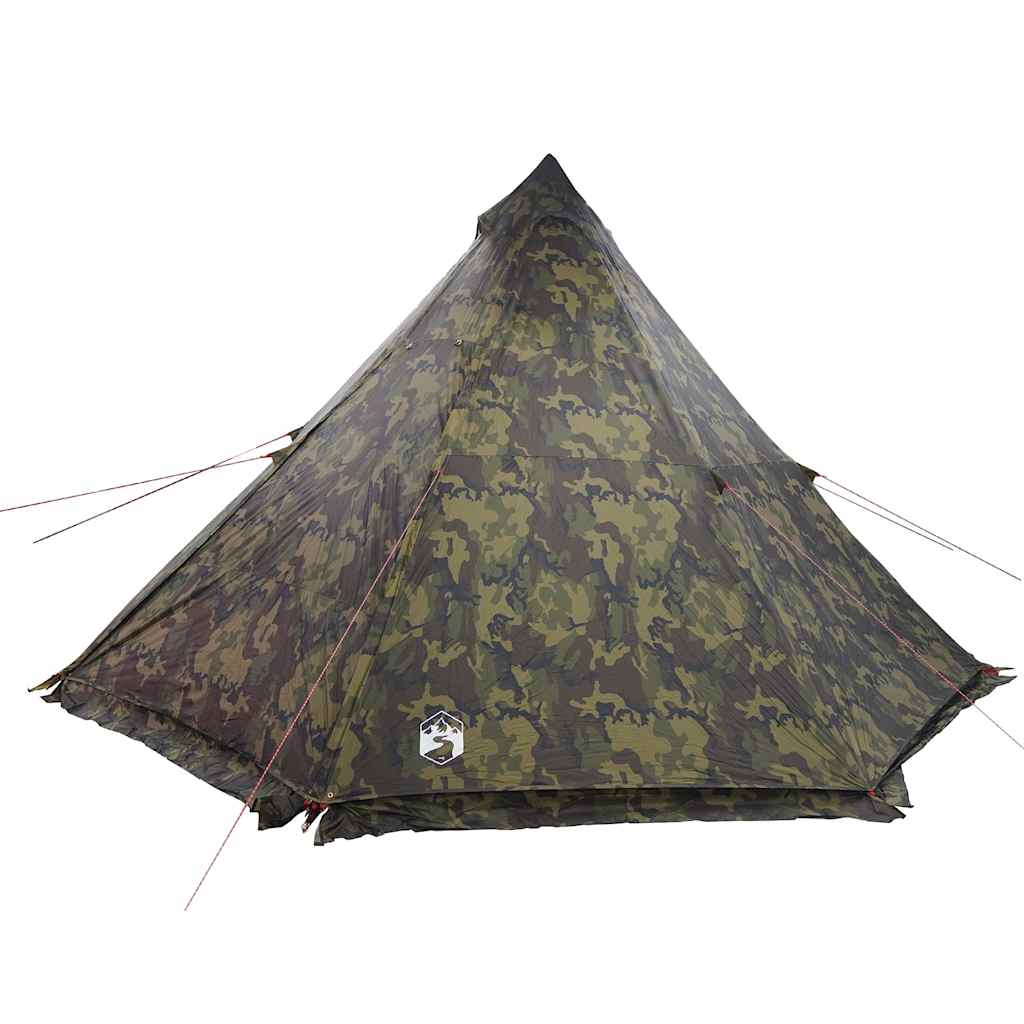 Familietelt Tipi For 6 Personer Kamuflasje Vanntett