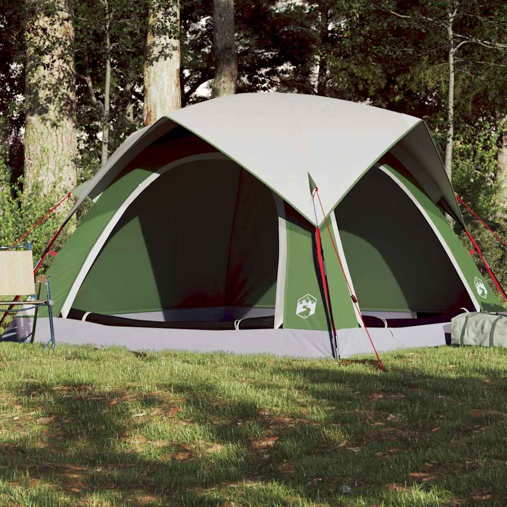 Campingtelt 4 Personer Grønn Vanntett