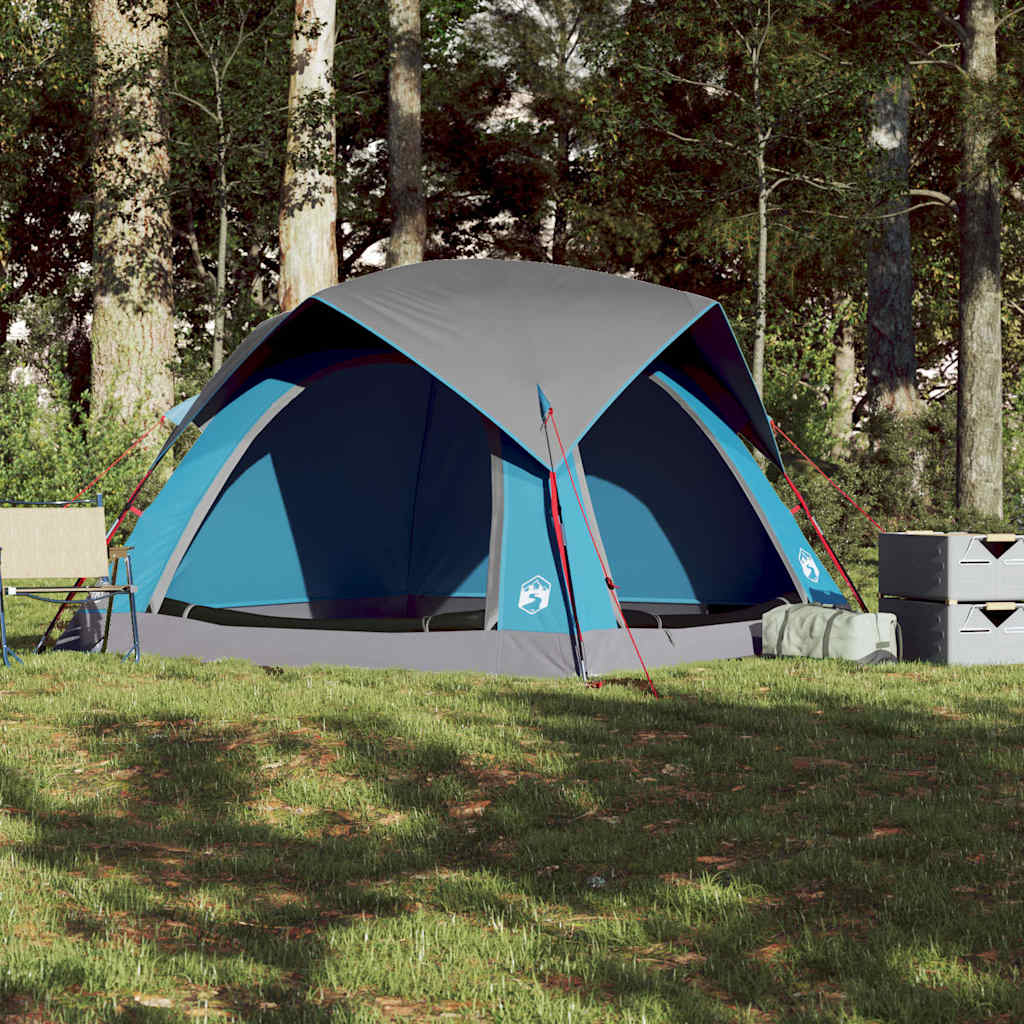 Campingtelt 4 Personer Blå Vanntett