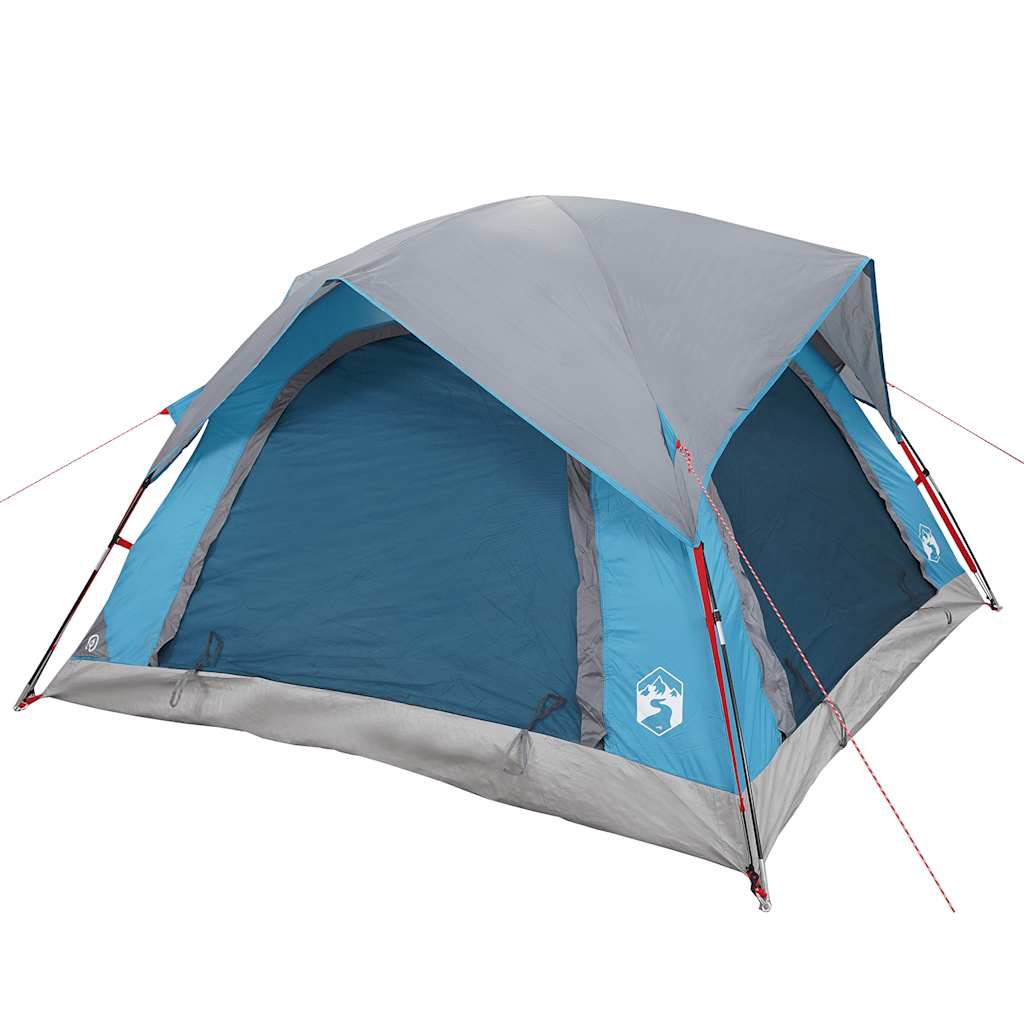 Campingtelt 4 Personer Blå Vanntett