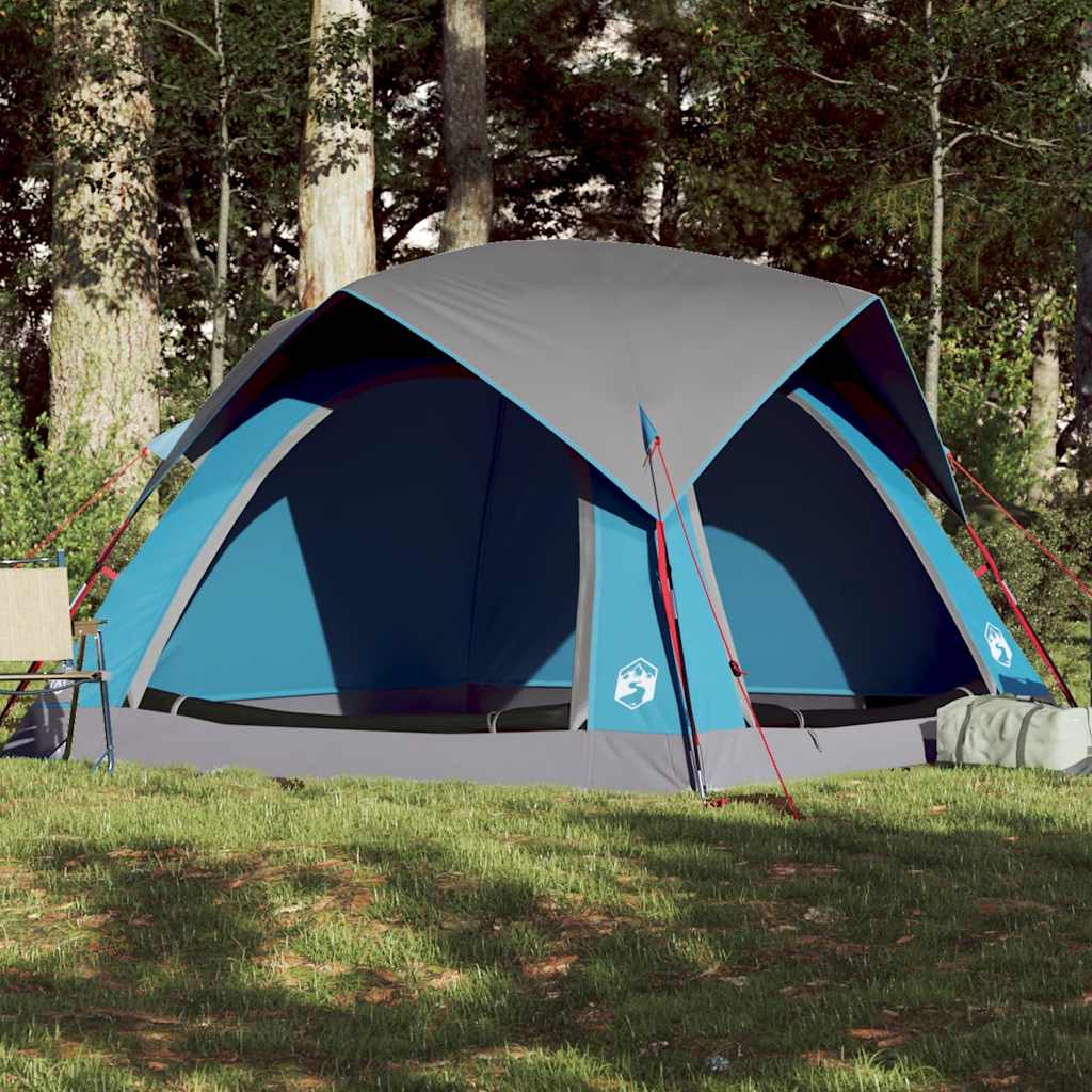 Campingtelt 4 Personer Blå Vanntett