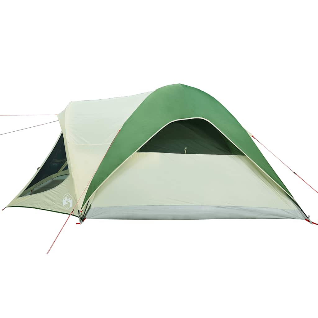 Familietelt For Camping 6 Personer Grønn Vanntett
