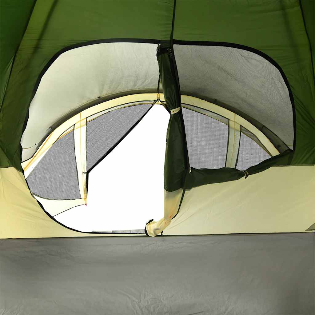 Familietelt For Camping 6 Personer Grønn Vanntett