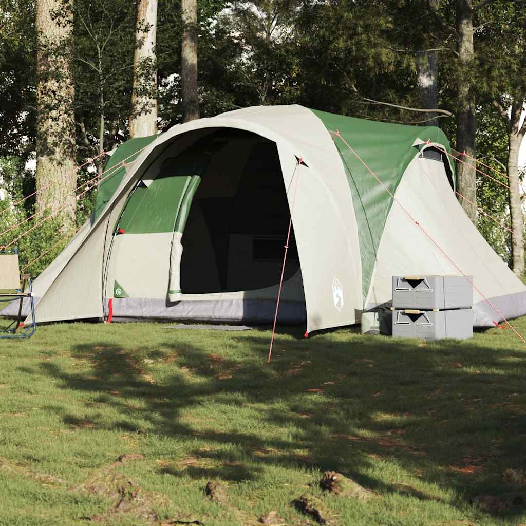 Kuppeltelt For Camping 6 Personer Grønn Vanntett