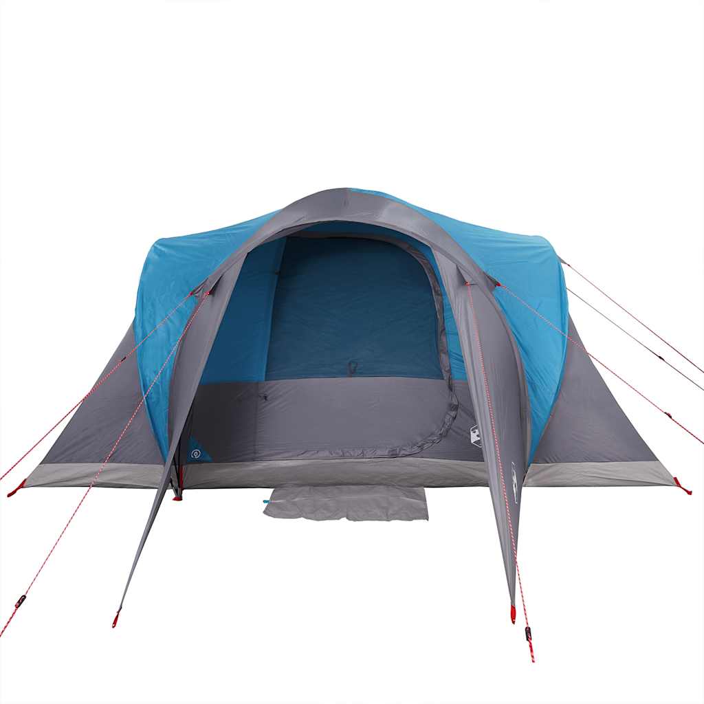 Kuppeltelt For Camping 6 Personer Blå Vanntett