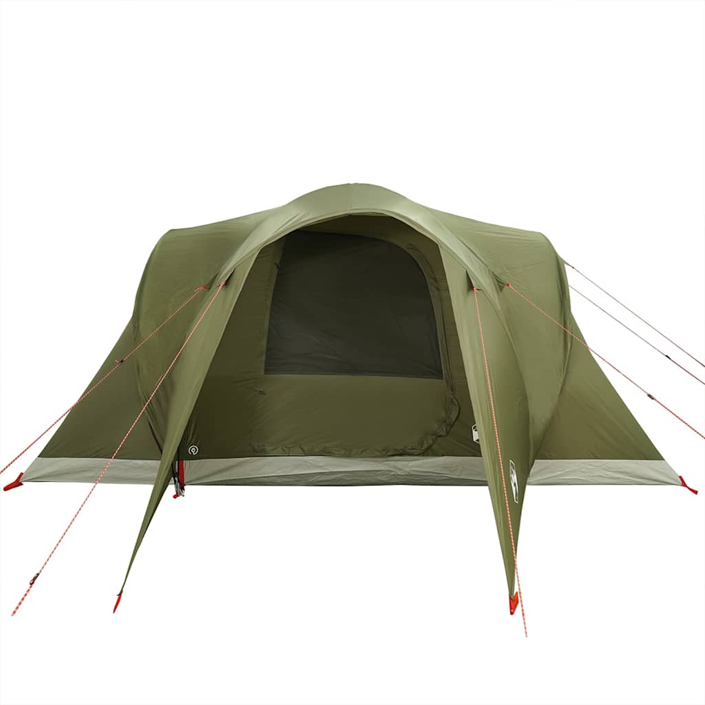 Kuppeltelt For Camping 6 Personer Olivengrønn Vanntett