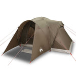 Kuppeltelt For Camping 6 Personer Brun Vanntett