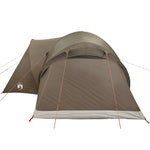 Kuppeltelt For Camping 6 Personer Brun Vanntett