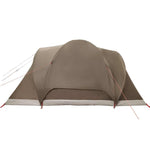 Kuppeltelt For Camping 6 Personer Brun Vanntett
