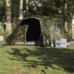 Kuppeltelt For Camping 6 Personer Kamuflasje Vanntett