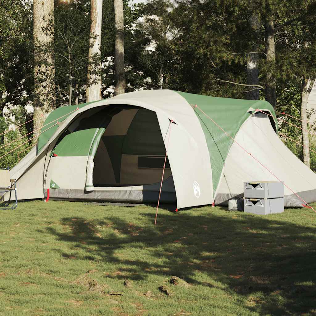 Kuppeltelt For Camping 6 Personer Grønn Vanntett