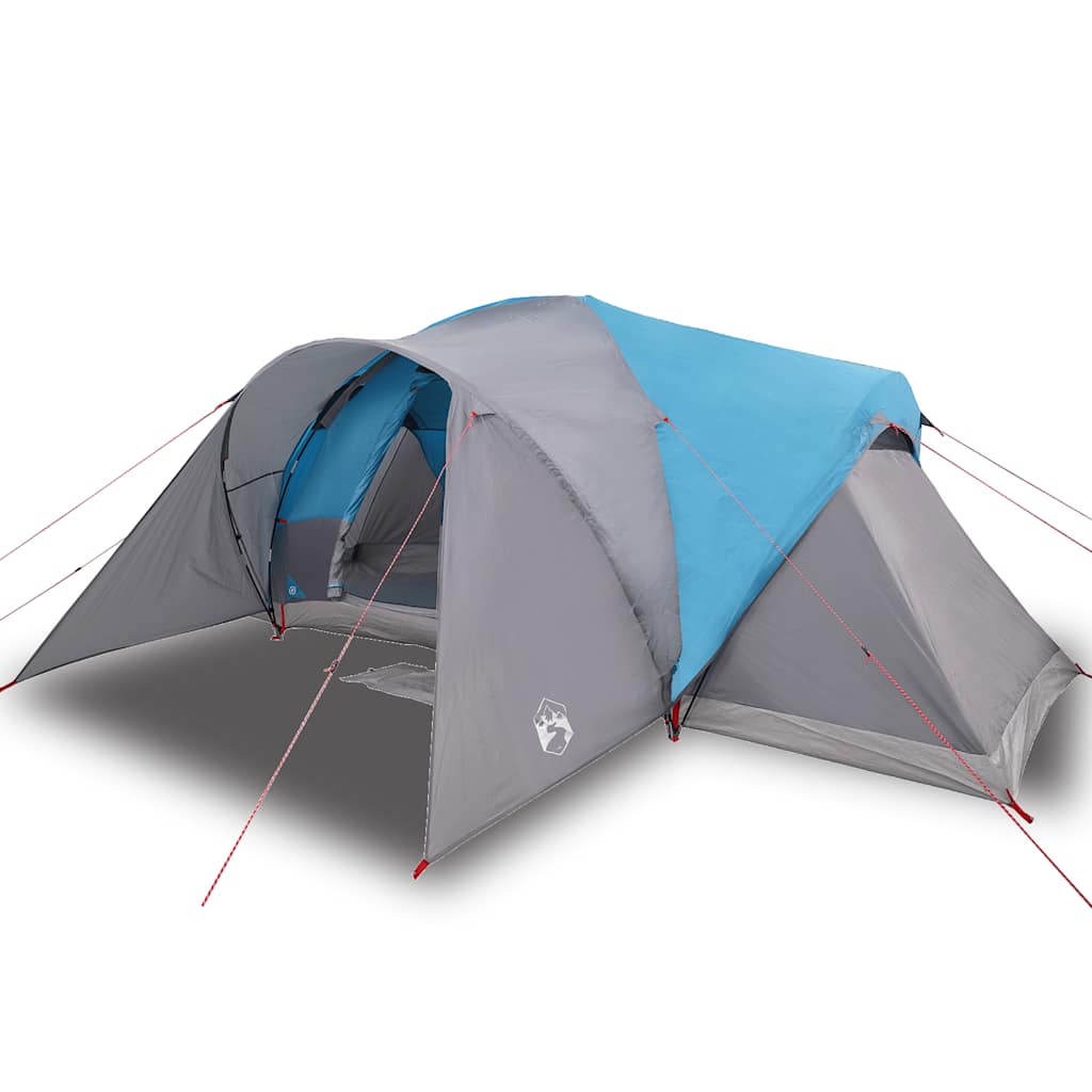 Kuppeltelt For Camping 6 Personer Blå Vanntett