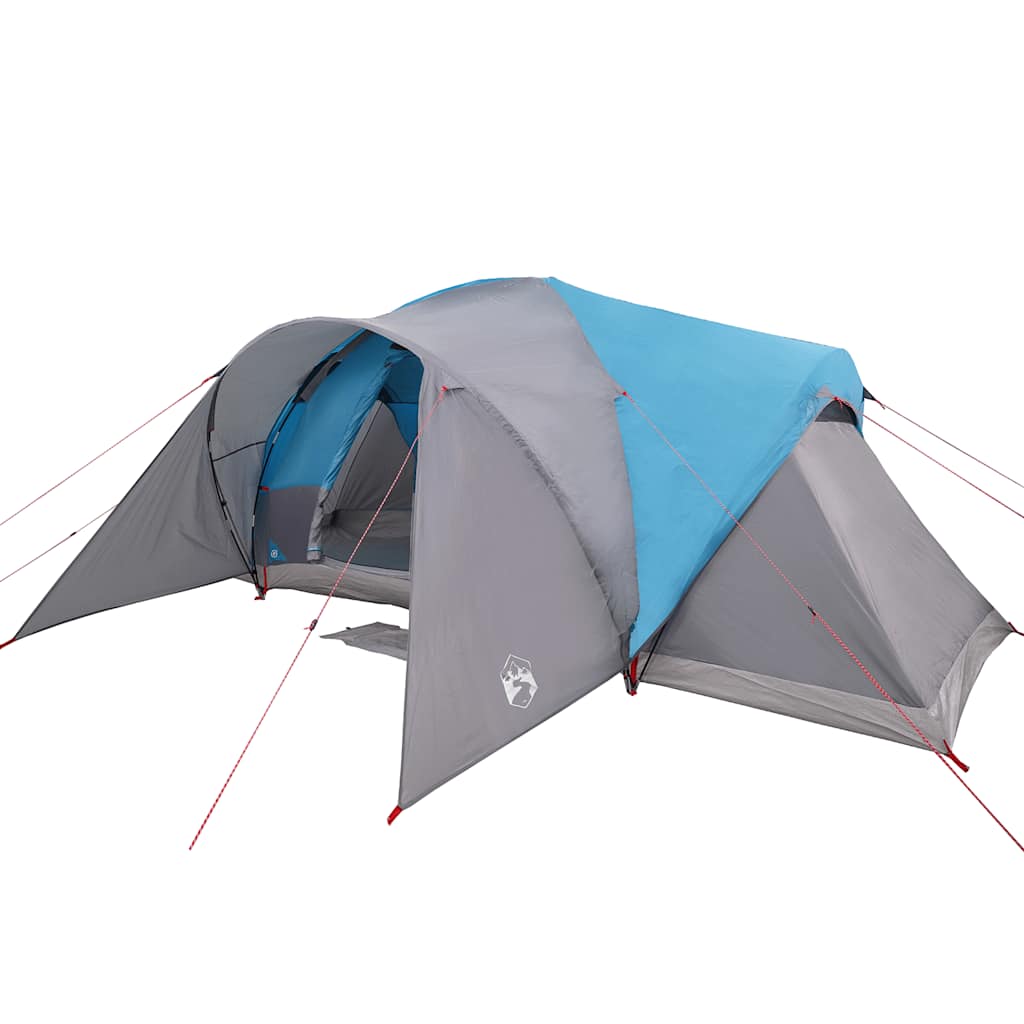Kuppeltelt For Camping 6 Personer Blå Vanntett