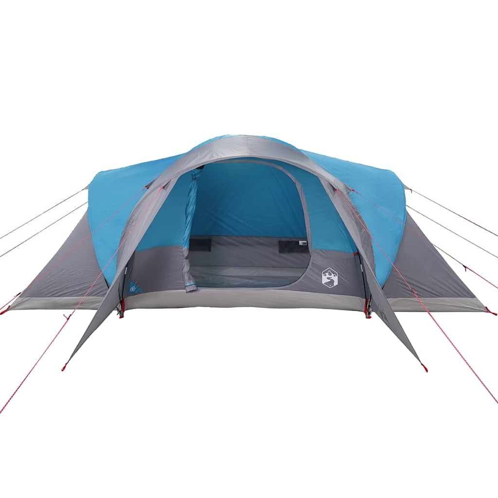 Kuppeltelt For Camping 6 Personer Blå Vanntett