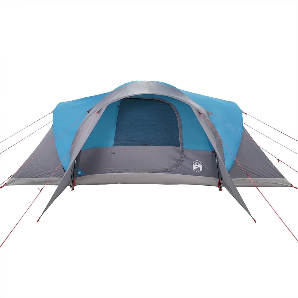 Kuppeltelt For Camping 6 Personer Blå Vanntett