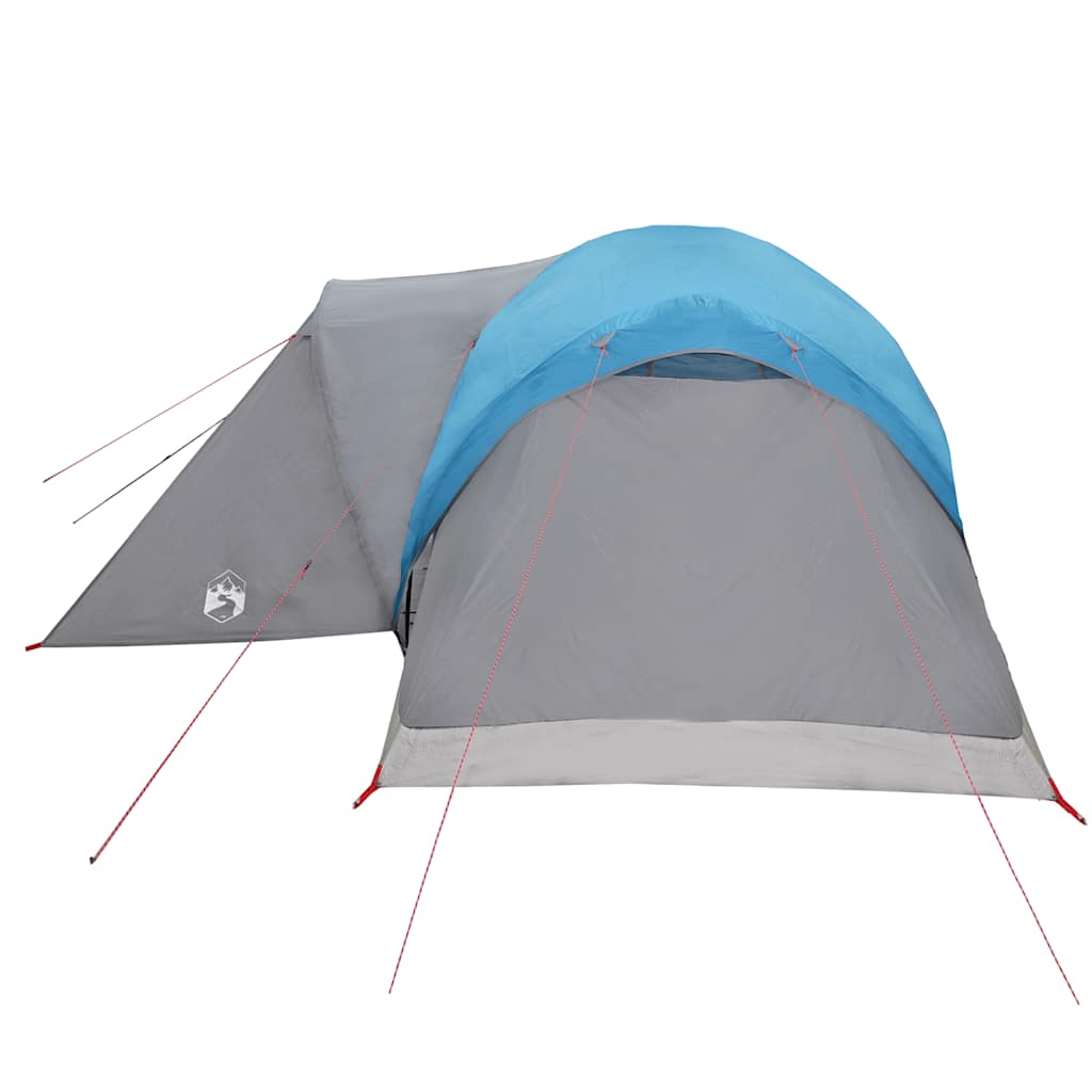 Kuppeltelt For Camping 6 Personer Blå Vanntett