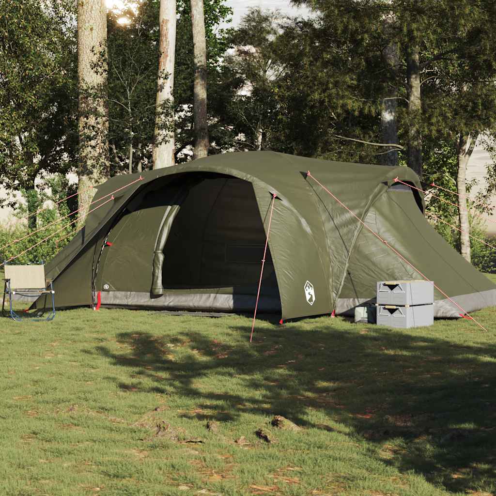 Kuppeltelt For Camping 6 Personer Olivengrønn Vanntett