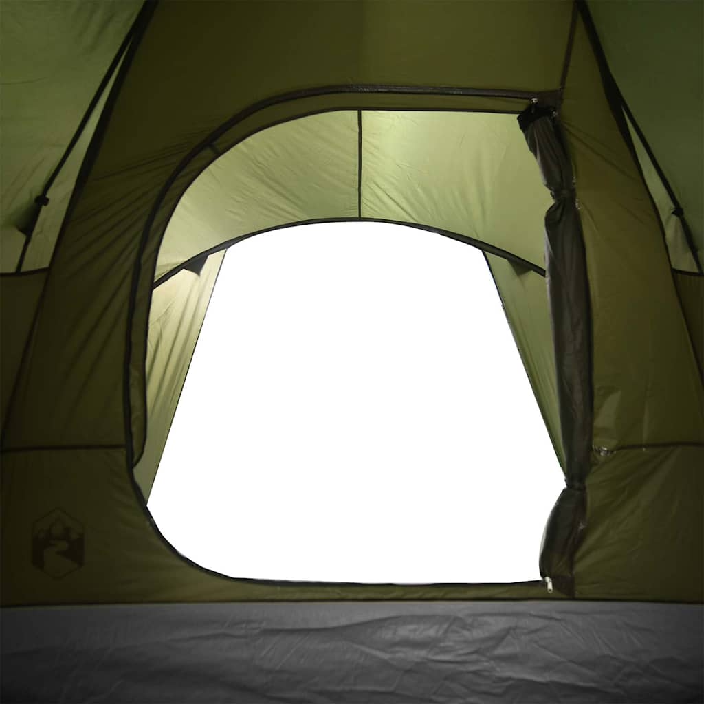 Kuppeltelt For Camping 6 Personer Olivengrønn Vanntett