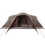 Kuppeltelt For Camping 6 Personer Brun Vanntett