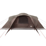 Kuppeltelt For Camping 6 Personer Brun Vanntett