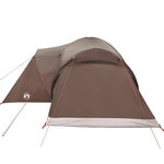 Kuppeltelt For Camping 6 Personer Brun Vanntett