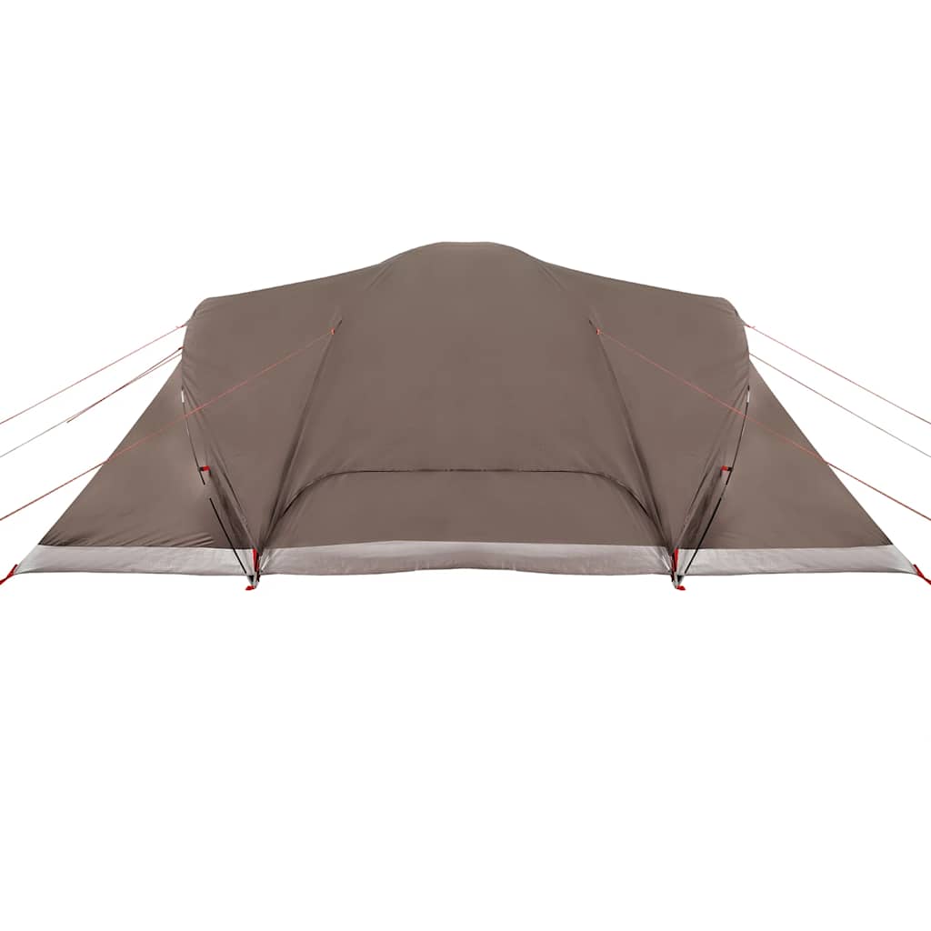 Kuppeltelt For Camping 6 Personer Brun Vanntett