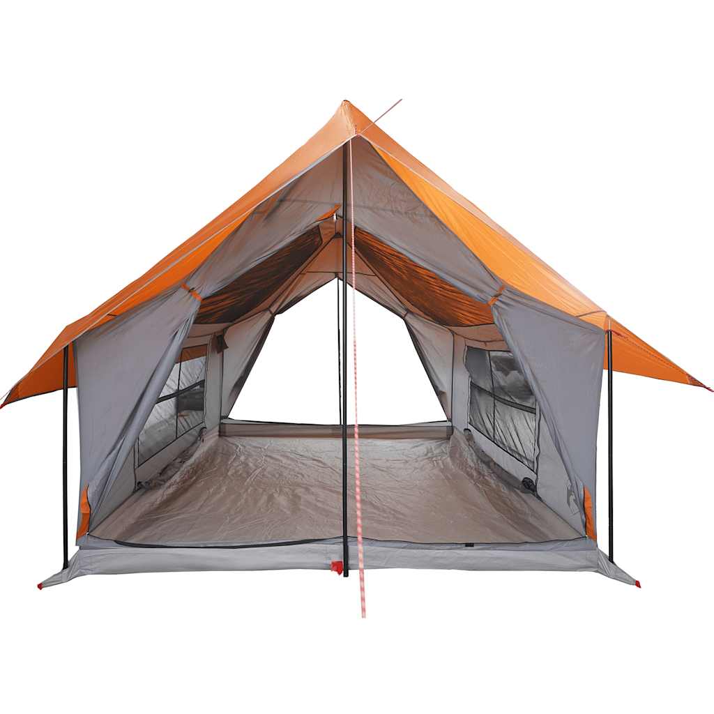 Campingtelt 5 Personer Grå Og Oransje Vanntett