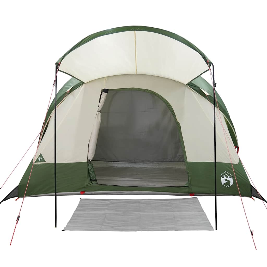Tunneltelt For Camping 8 Personer Grønn Vanntett