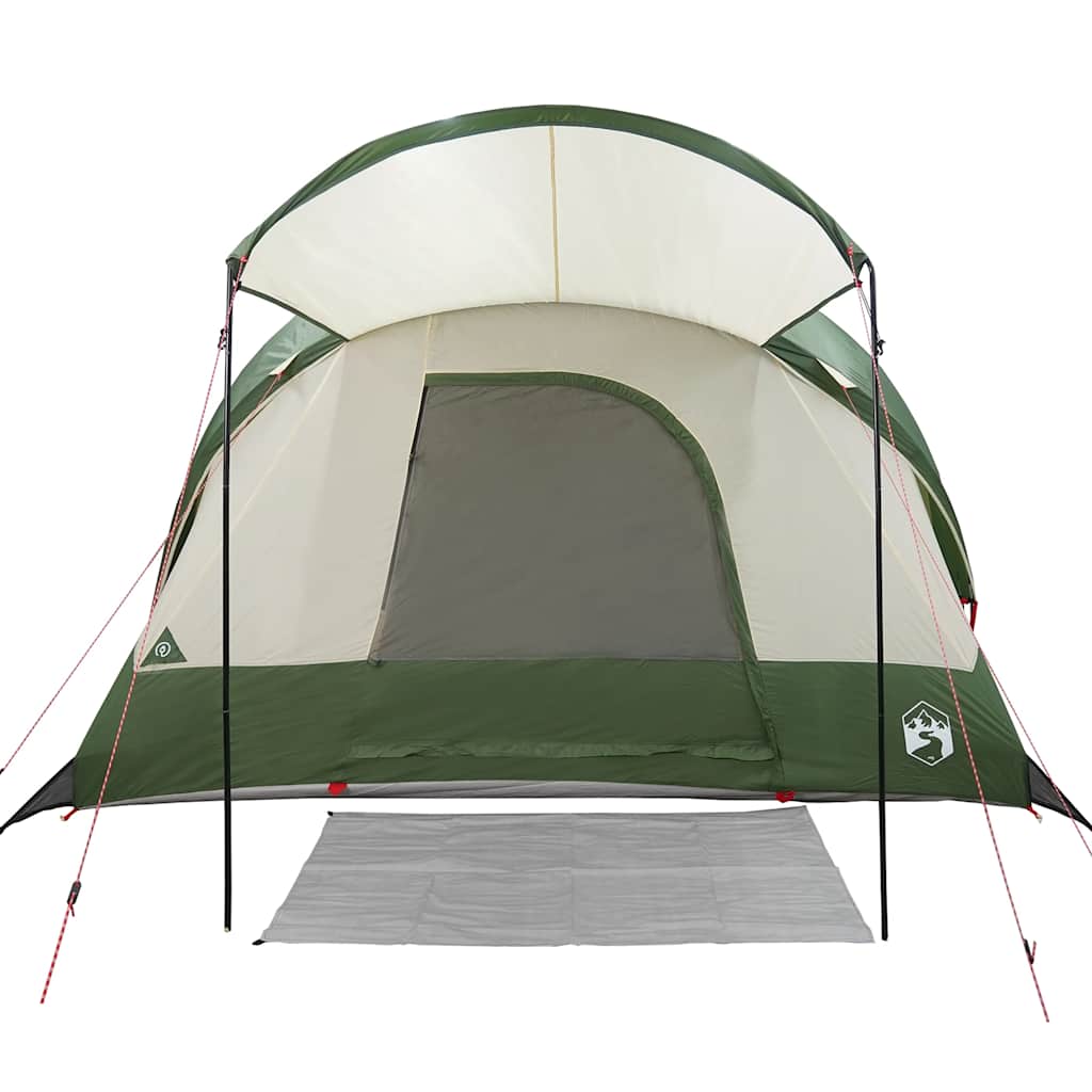 Tunneltelt For Camping 8 Personer Grønn Vanntett