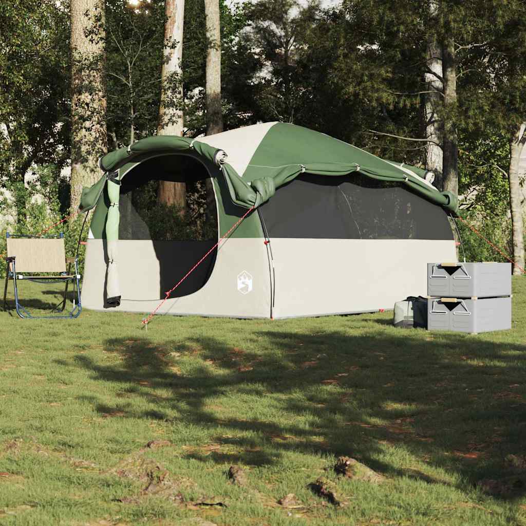 Familietelt For Camping 6 Personer Grønn Vanntett