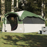 Familietelt For Camping 6 Personer Grønn Vanntett