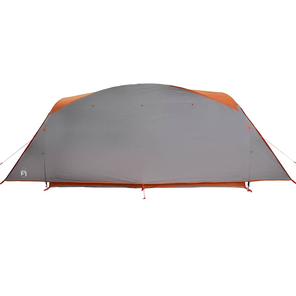 Tunneltelt For Camping 6 Personer Grå Og Oransje Vanntett