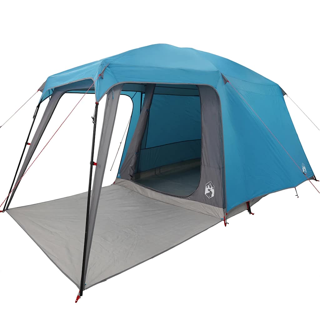 Campingtelt Med Verandakuppel 5 Personer Blå Vanntett
