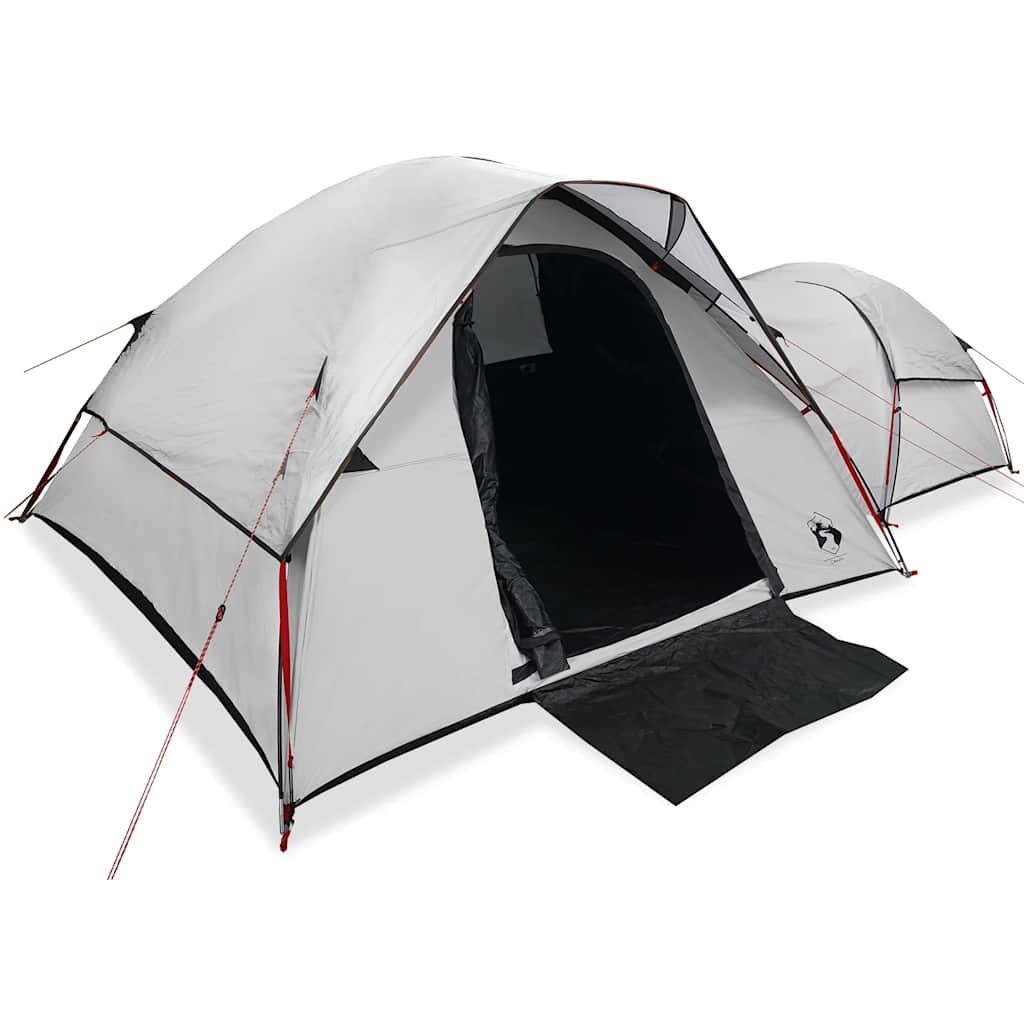 Campingtelt For 5 Personer Hvit Blendingsstoff Vanntett