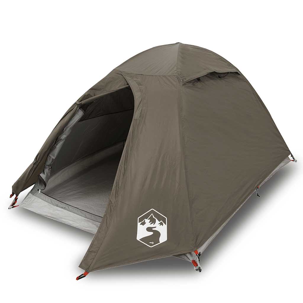 Kuppeltelt For Camping 2 Personer Brun Vanntett