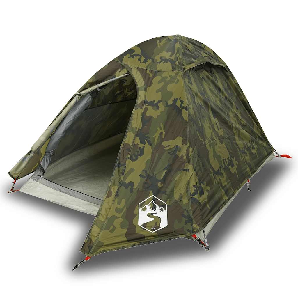 Kuppeltelt For Camping 2 Personer Kamuflasje Vanntett