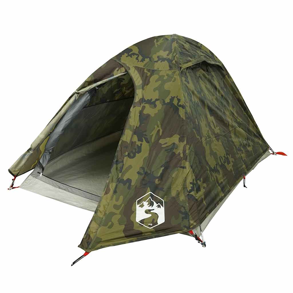 Kuppeltelt For Camping 2 Personer Kamuflasje Vanntett