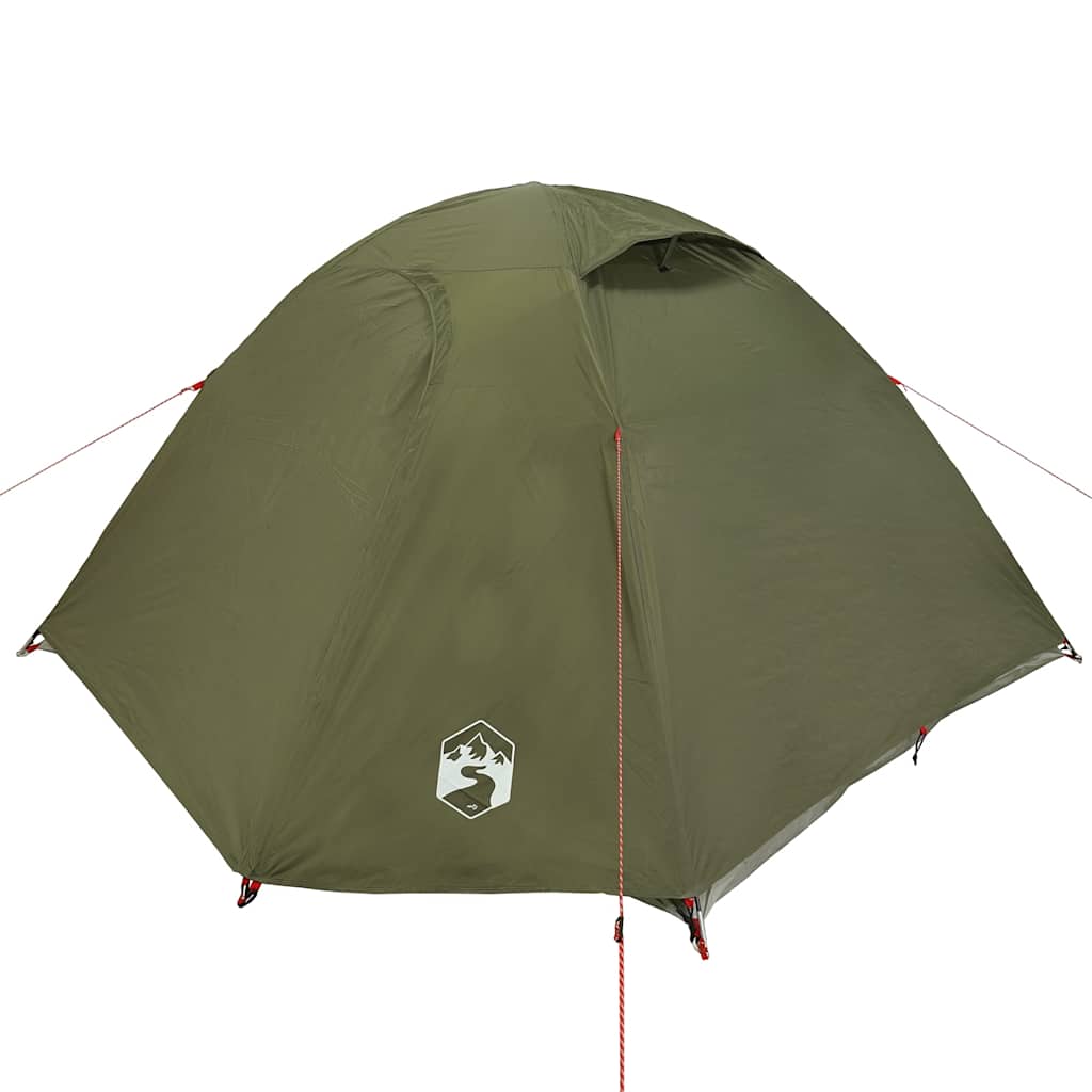 Kuppeltelt For Camping 3 Personer Olivengrønn Vanntett