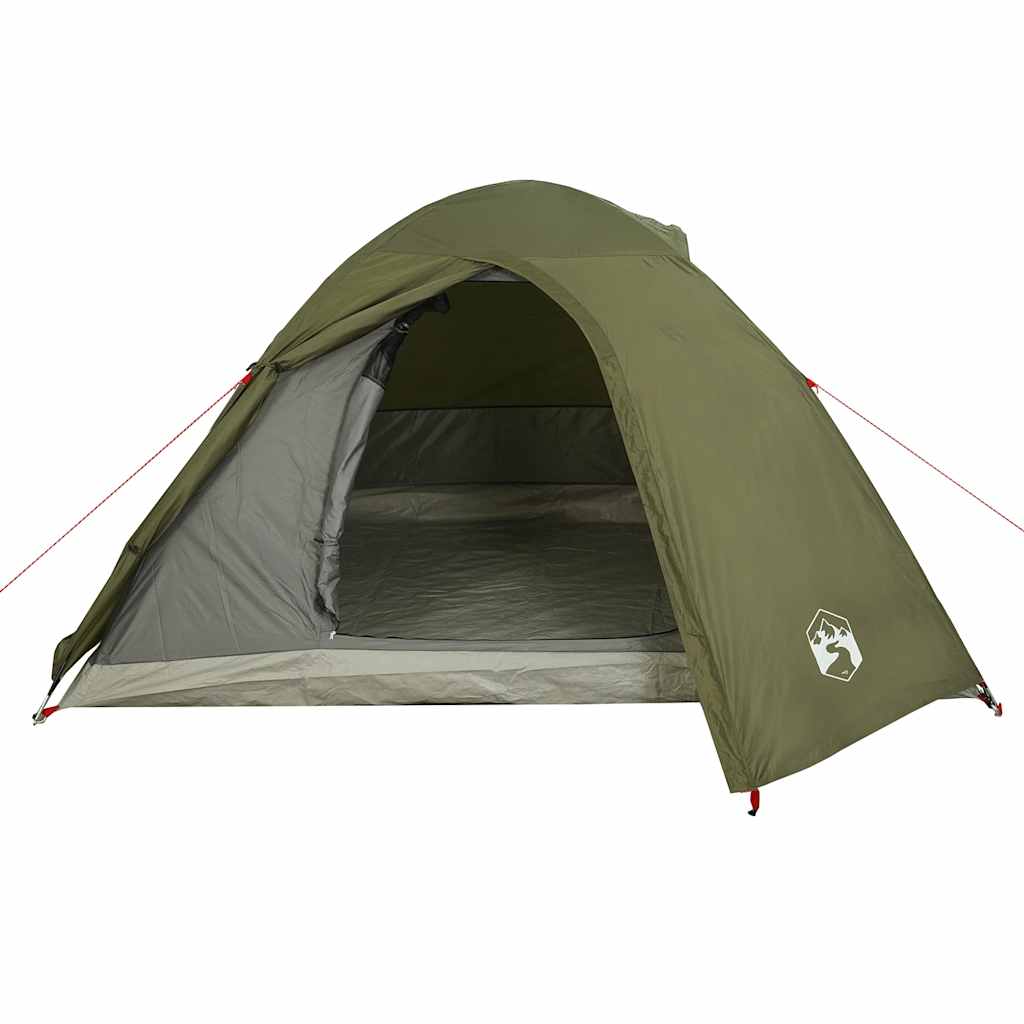 Kuppeltelt For Camping 3 Personer Olivengrønn Vanntett