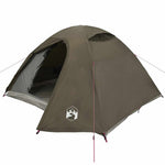 Kuppeltelt For Camping 3 Personer Brun Vanntett