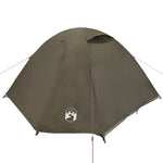 Kuppeltelt For Camping 3 Personer Brun Vanntett