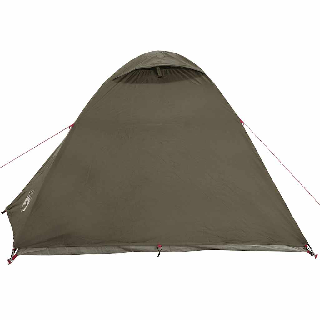 Kuppeltelt For Camping 3 Personer Brun Vanntett