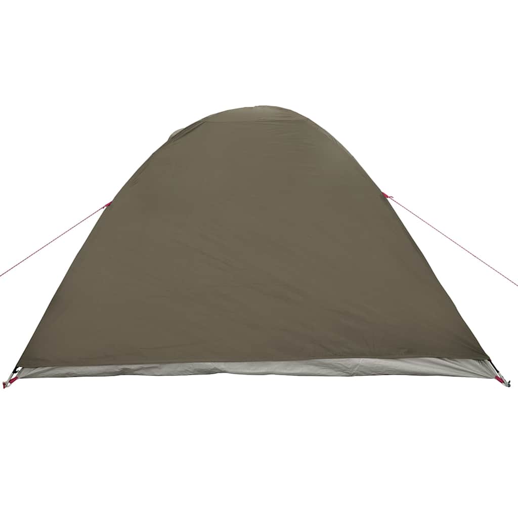 Kuppeltelt For Camping 3 Personer Brun Vanntett