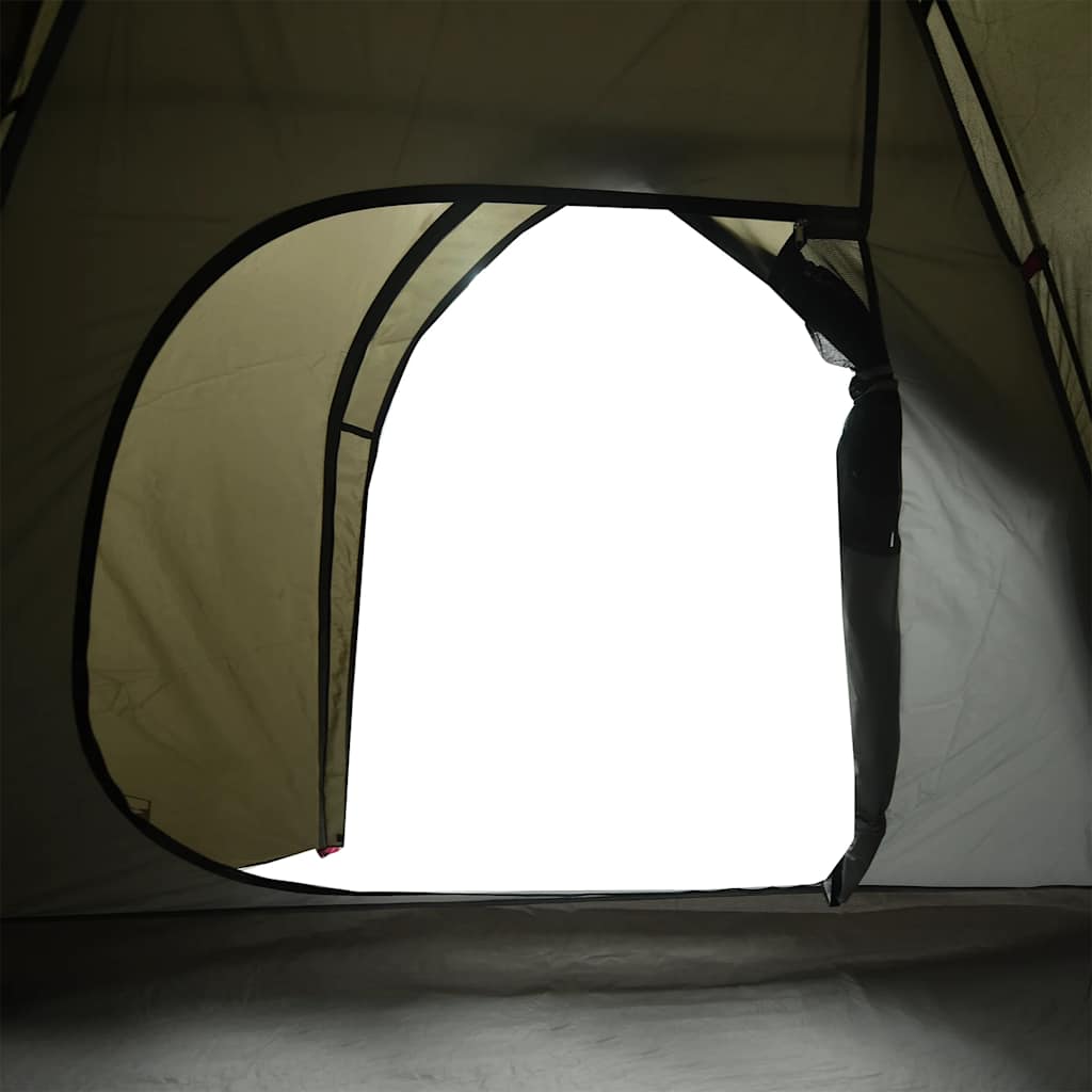 Kuppeltelt For Camping 3 Personer Brun Vanntett
