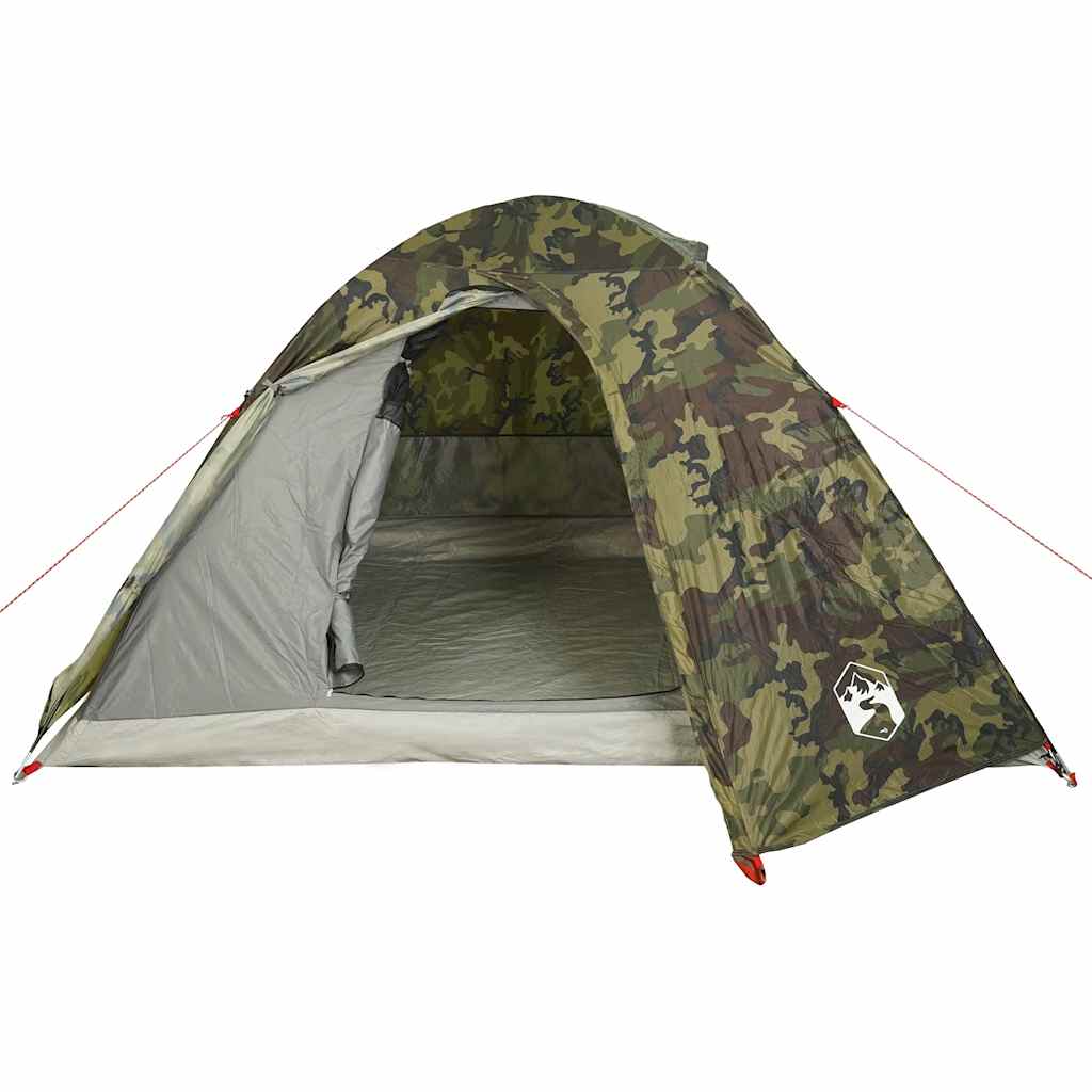 Kuppeltelt For Camping 3 Personer Kamuflasje Vanntett
