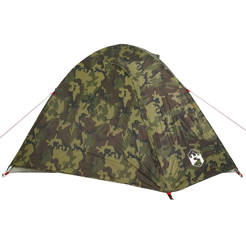 Kuppeltelt For Camping 3 Personer Kamuflasje Vanntett