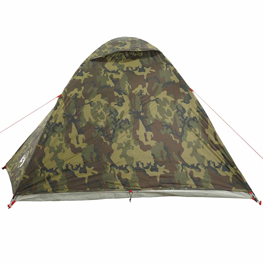 Kuppeltelt For Camping 3 Personer Kamuflasje Vanntett