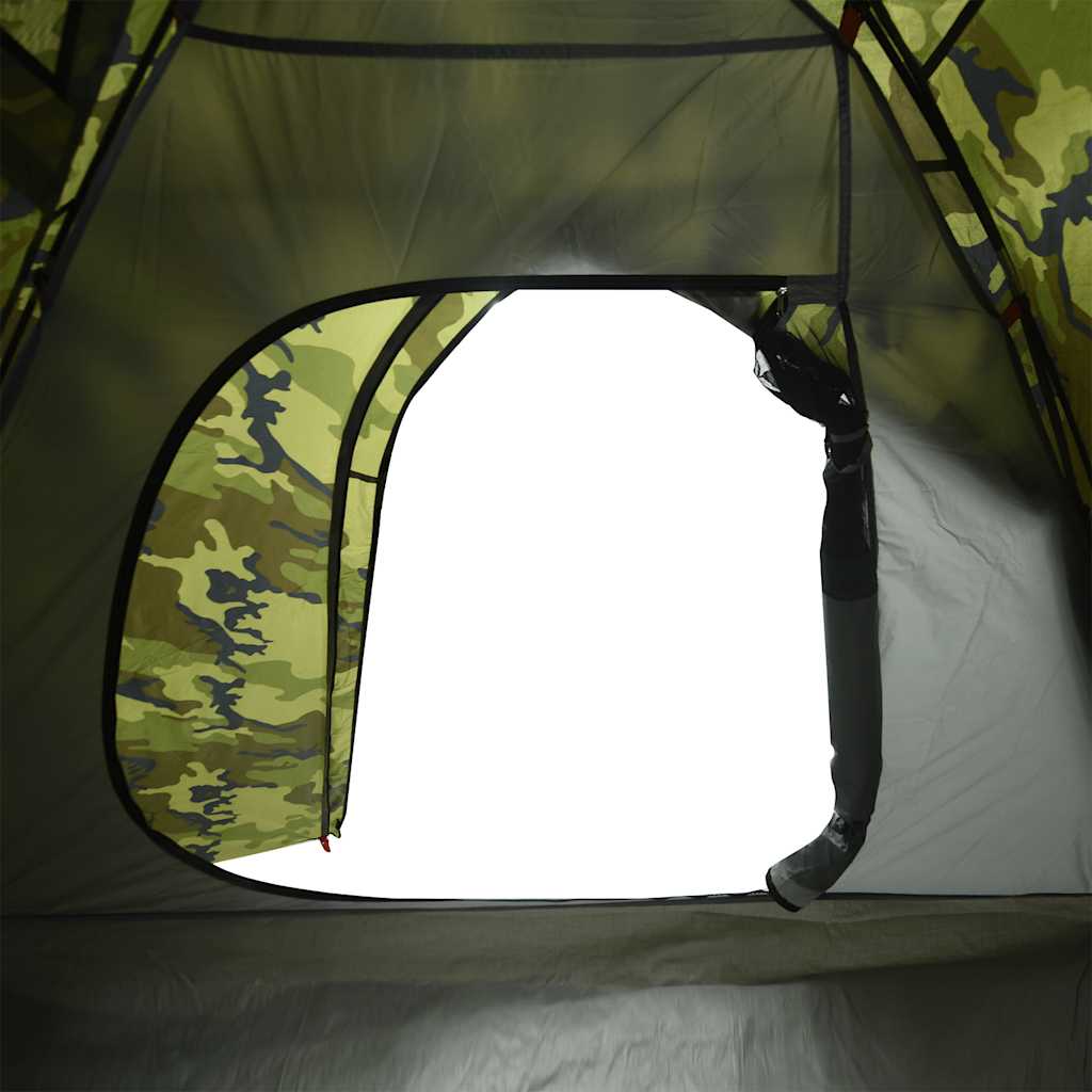 Kuppeltelt For Camping 3 Personer Kamuflasje Vanntett